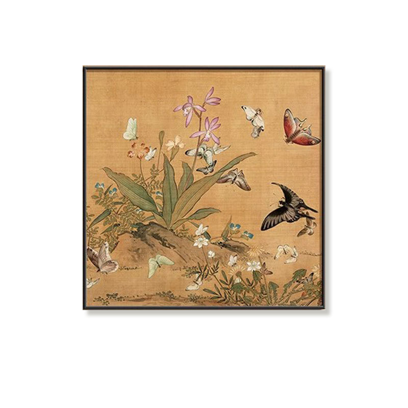 宋の美的花と鳥の絵画リビングルーム装飾絵画新しい中国風ソファ背景壁掛け絵画正方形レストラン寝室壁画|undefined