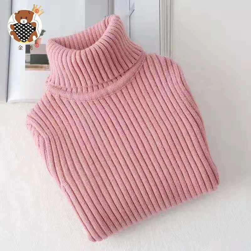 Детский базовый облегающий на теле уютный вязаный свитер в стиле Кореи