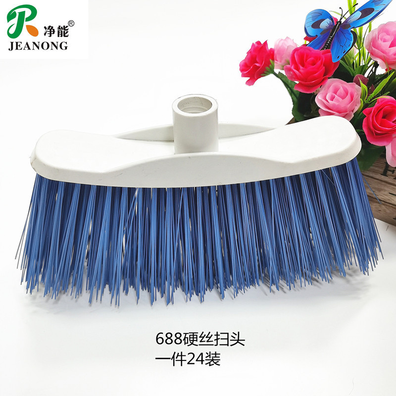 Outdoor Industrial Plastic Hard Wire Broom Cleaning Balcony Stairs Hard Broom Head Outdoor Broom Wholesale