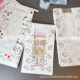 Parity white line dog paper bag ins card packaging material hand account gift packaging white curling bag thickened