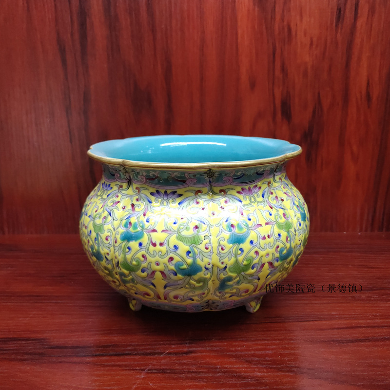 Jingdezhen Ceramic Enamel Colorful Twig Pottery Jar Pure Hand-painted Porcelain Chinese Gift Exquisite Collection Decorative Ornaments