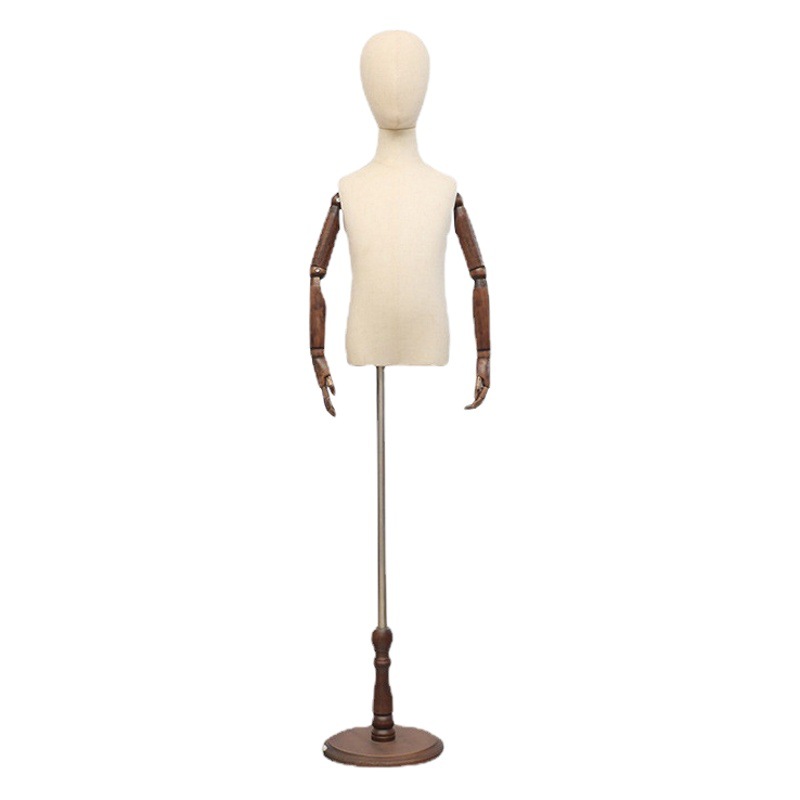 Maniquíes infantiles, maniquíes de niños y niñas, maniquíes de medio cuerpo para ropa infantil, soportes de estilo antiguo.