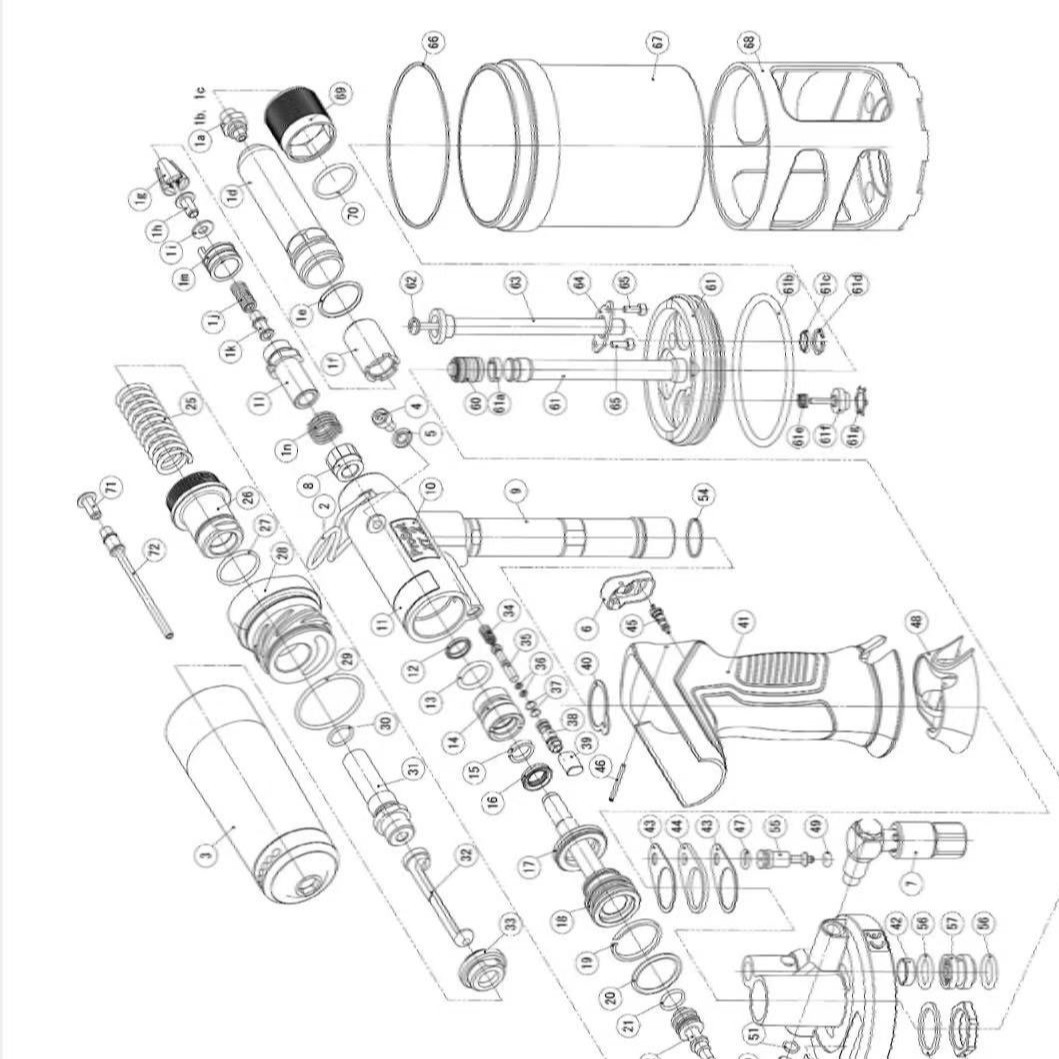 POP拉钉枪 铆钉枪 拉铆枪配件 TUBE VALVE ASSEMBLY TRM00225