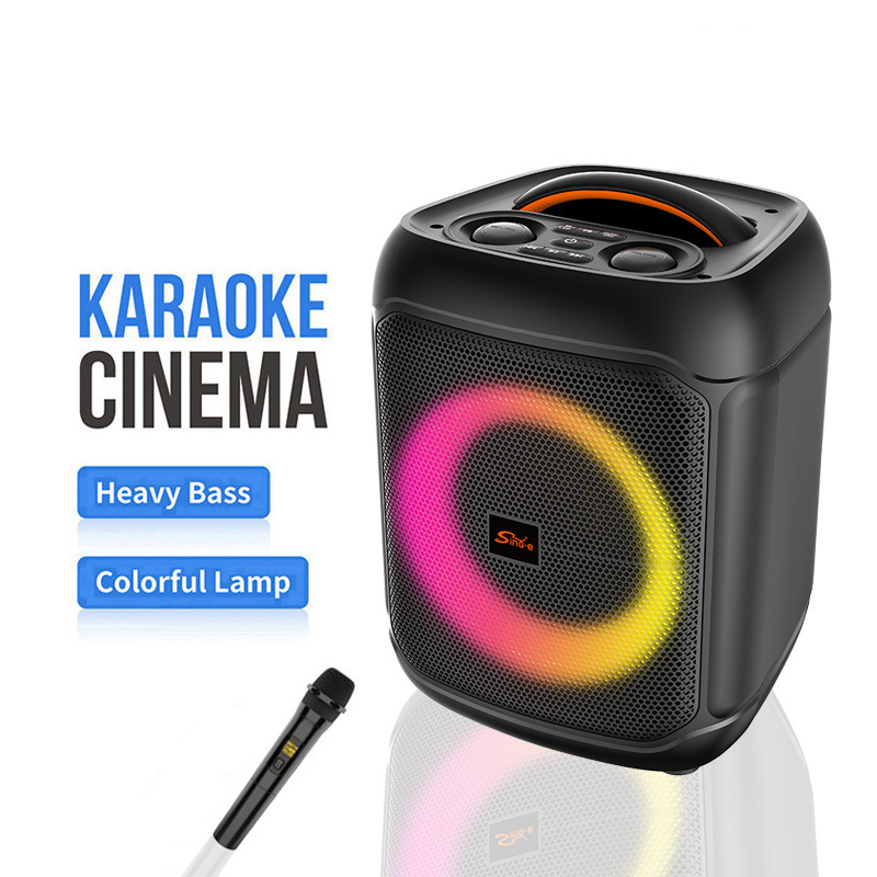 Cross-Border New Product 8inch Conference Karaoke Speaker with Clear Sound and Wireless Microphone for Classroom Portable Audio Use Cross-Border New Product 8inch Conference Karaoke Speaker with Clear Sound and Wireless Microphone for Classroom Portable Audio Use