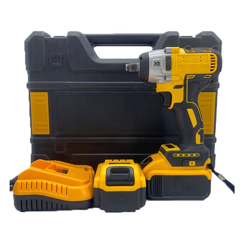 Comercio exterior al por mayor dehuang sin escobillas Llave de impacto recargable de litio trabajador rack carga pistola de aire gran par