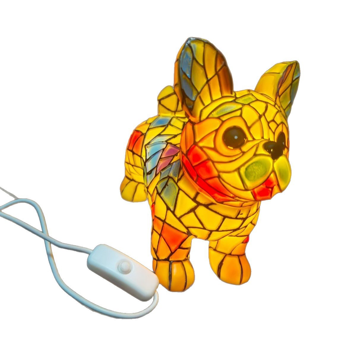 Transfronterizos de color fantasma extraña adornos de perro lámpara de noche USB adornos de escritorio para el hogar atmósfera decoración de luces de color perro