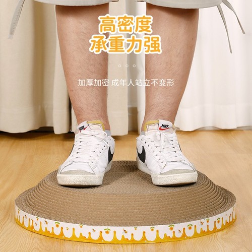 Cat scratching board, one-piece cat nest, wear-resistant, scratch-resistant, crumb-free, round, extra-large corrugated paper cat toy dropshipping