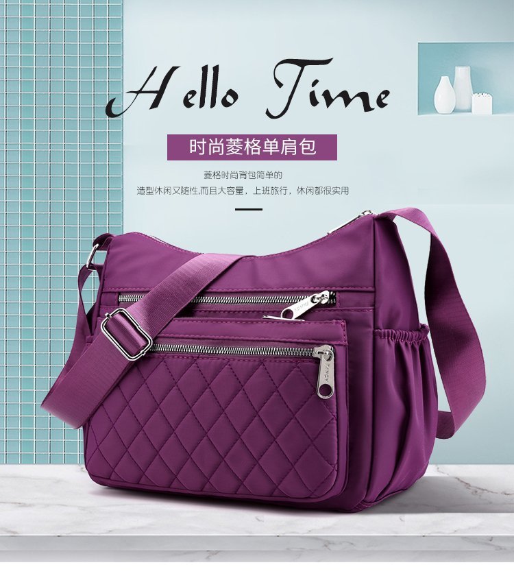 New casual single-shoulder crossbody bag, Oxford fabric bag, simple and fashionable European and American women's bag, cross-border one-piece delivery worldwide Item Picture