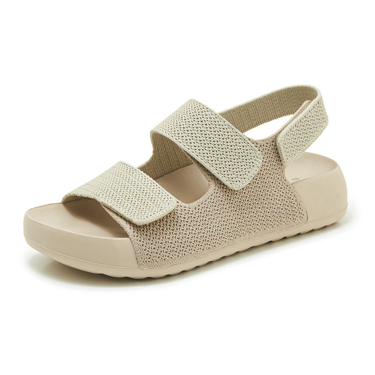 Dép sandal nữ quai chữ V đế mềm, quai dán đi biển — màu đen, màu hồng, màu kaki, màu mơ chi tiết 26