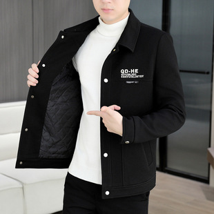 Spring and Autumn 2025 New Lapel Jacket Stylish Young and Middle-Aged Suit Fashion Cardigan Jacket Men's Trendy Clothing