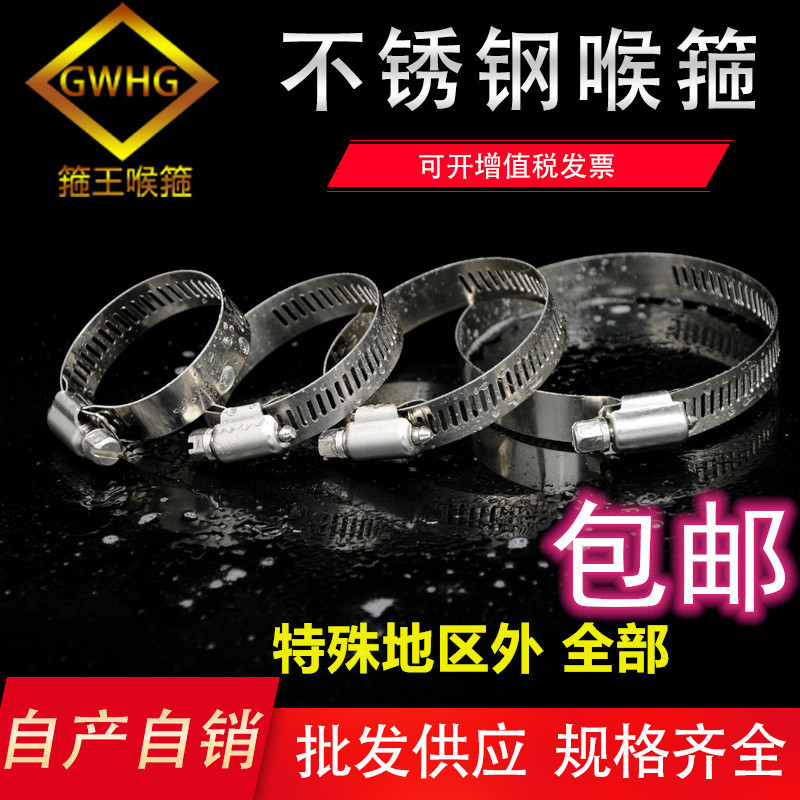304 stainless steel hose clamp American hose clamp pipe clamp security monitoring clamp gas pipe clamp pipe clamp