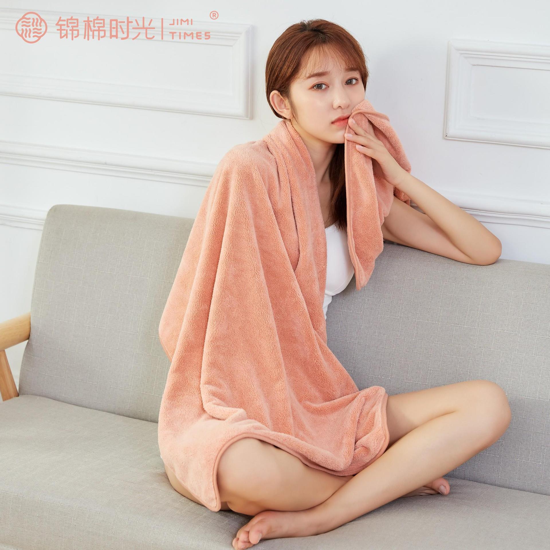 (Towel + bath towel) set towel-lotus root starch color