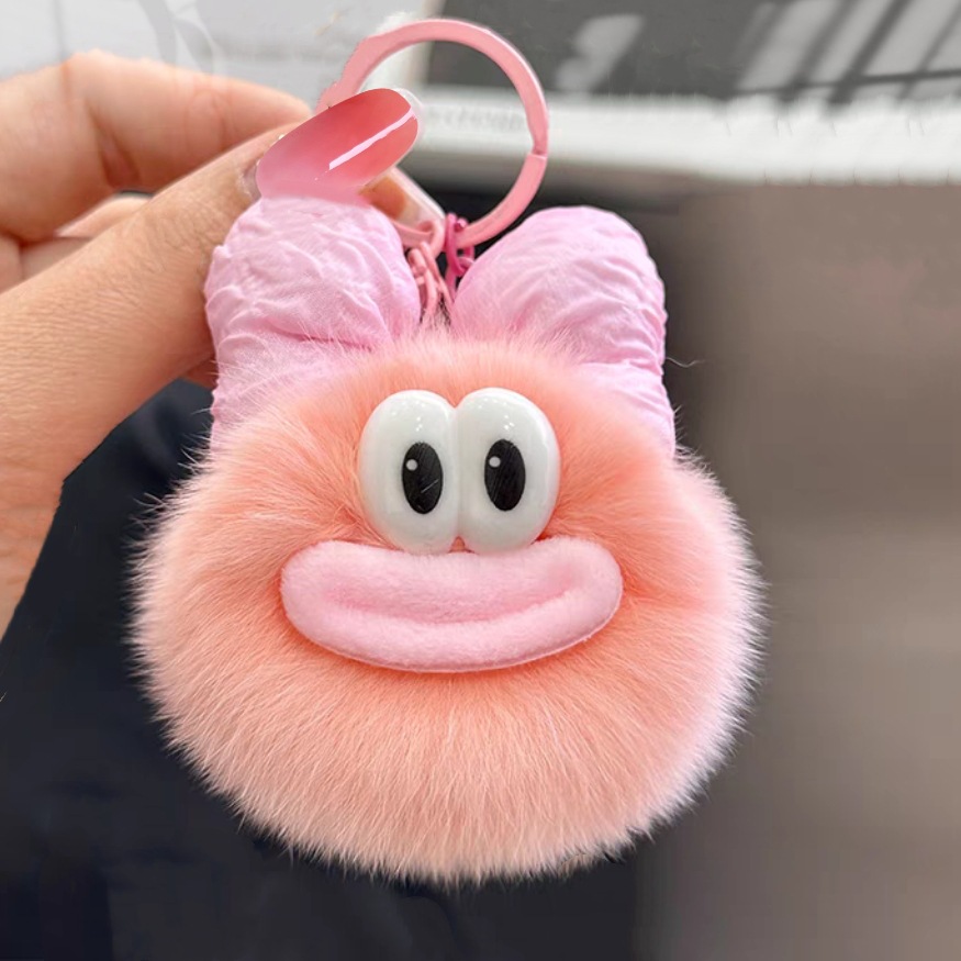 Peltas de pato verdaderas bolsas de carbón bolsas de llaves de automóviles bolsas de peluche muñecas colgantes colgantes de bolsas de pato