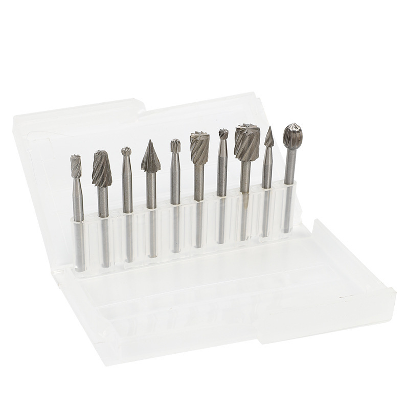 6pc高速钢木工小号旋转锉磨头 DIY木匠打磨修边电动工具套装|undefined