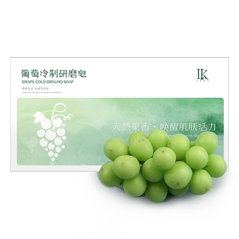 Qingti Uva Jabón frío Lavado de manos y jabón de baño Pinchos de uva simulados hechos a mano Jabón hecho a mano Aromaterapia