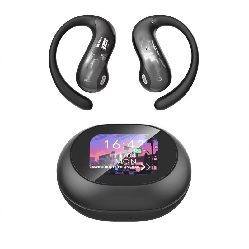 Miniso クロスボーダー人気翻訳ヘッドセット OWS ノンインイヤー LED HD スマート カラー スクリーン スポーツ Bluetooth ヘッドセット|undefined