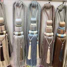 轻奢窗帘流苏绑带挂球一对装绑球系带扎带现代客厅装饰吊穗