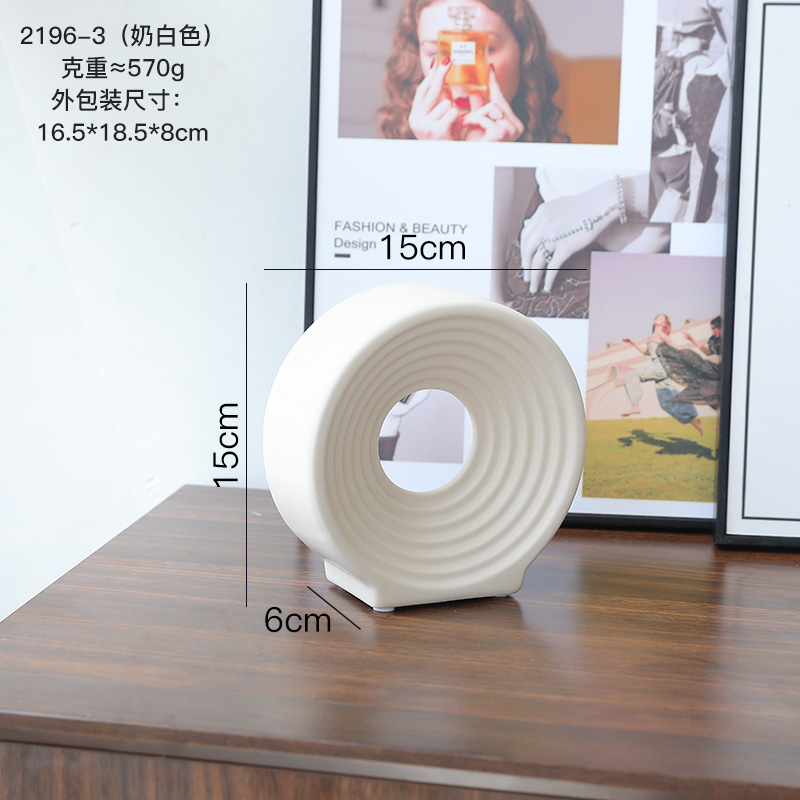 Morandi moderno vasos de cerámica estriados decoración de estudio sala de estar flor geométrica decoración de sala de alojamiento modelo