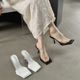 2024 Summer Women's Shoe Style Fashionable and Minimalist High Heel Sandals Comfortable and Versatile Slim Heel Sandals