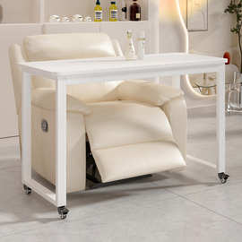 可移动美甲桌子单层日式美甲沙发桌带轮子现代简约跨沙发桌美甲台