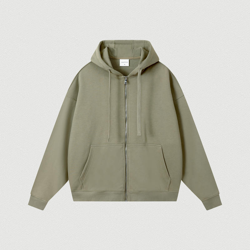 380G gran anillo antiestático vestido de hombro cardigan chaqueta con cremallera con chaqueta encapuchada logotipo personalizado ropa de trabajo