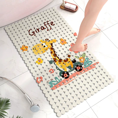 Hollow Kidsren, Pregnant Women and | Avtomobil döşəmə paspasları - giraffe-riding-bike-70x40cm-environmentally-friendly-odorless-shipped-on-the-same-day-simple-round-style