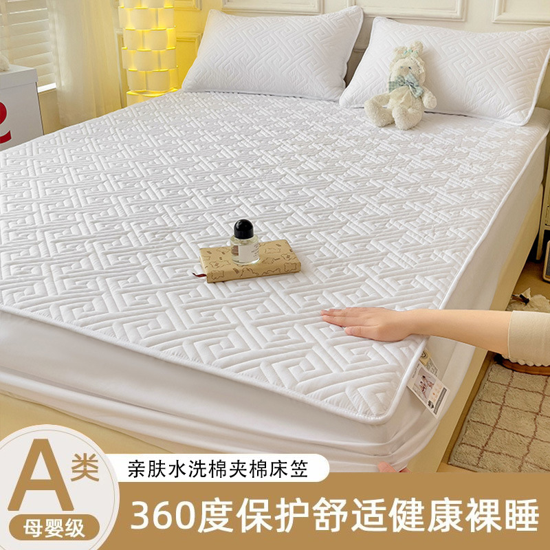 Category a Maternal and Infant Grade Quilted Fitted Sheet Simmons Mattress Protector Waterproof Urine Barrier Bed Cover Bed All-Inclusive Dust Cover