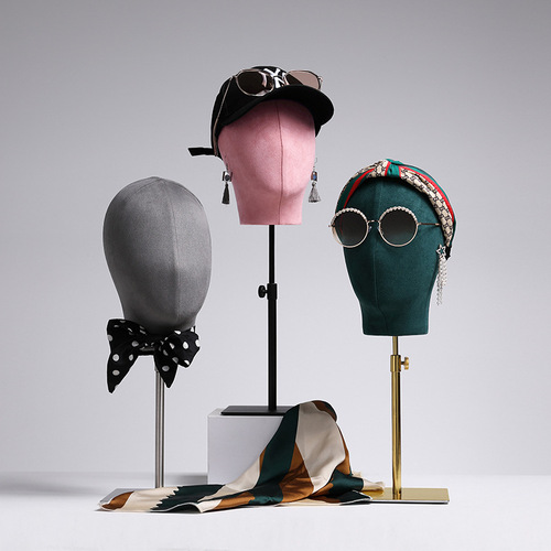 Headwear model head prop display rack clothing store window display rack fake head fake wig stand male and female accessories head mold