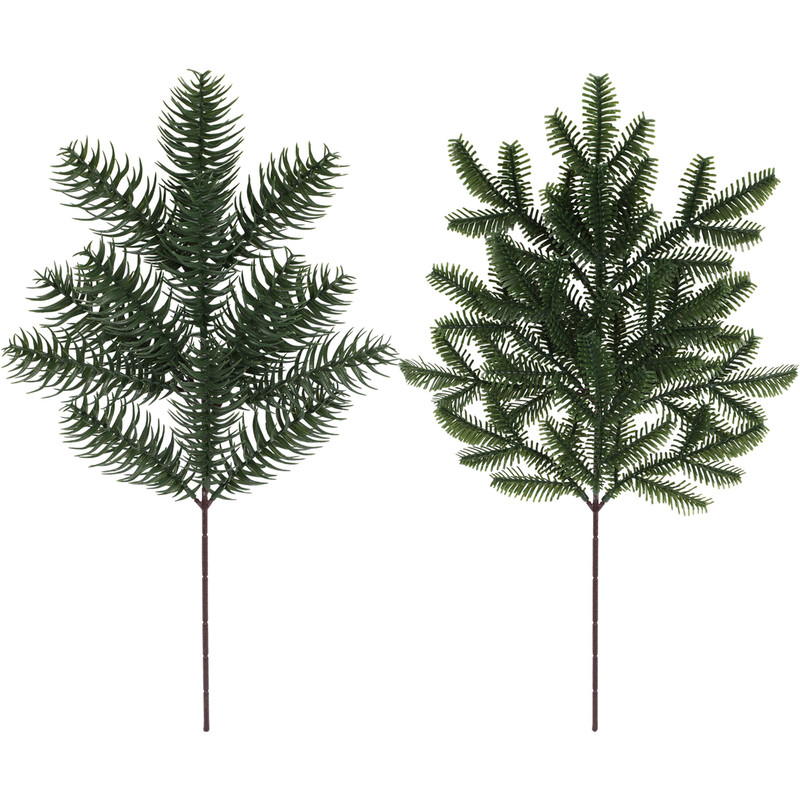 仿真植物圣诞松枝绿植仿真花人造松针万圣节装饰摆件插花配件批发|undefined