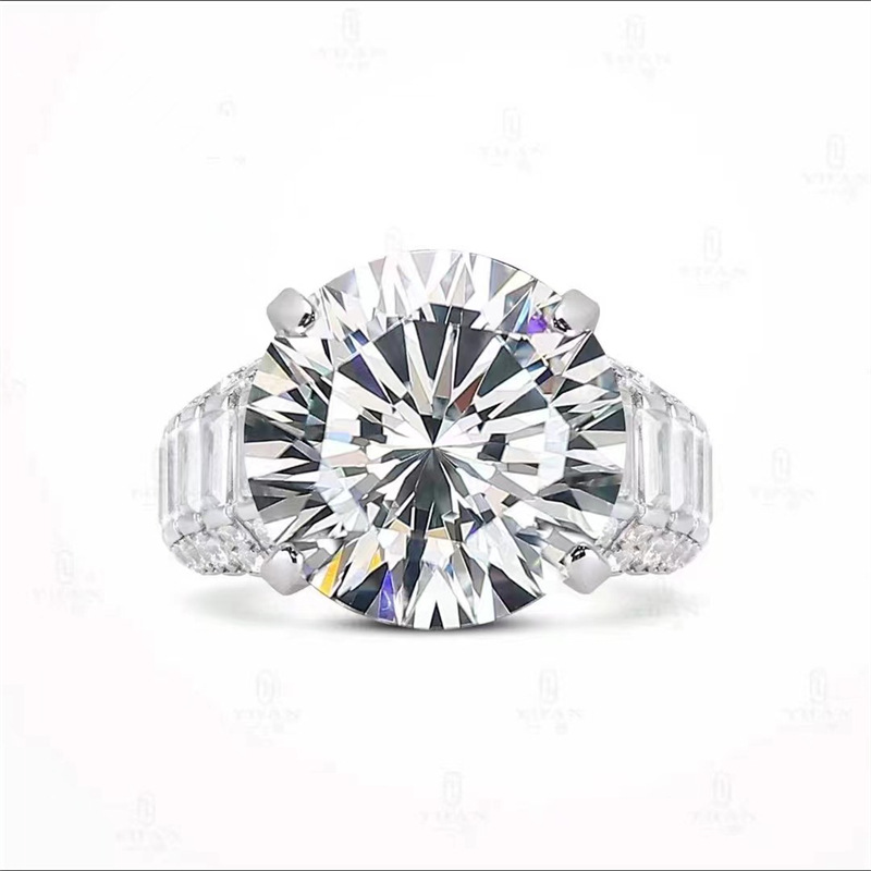 Venta al por mayor 5 quilates D color moissanite anillo femenino platino diamante anillo pareja anillo propuesta regalo de boda con certificado