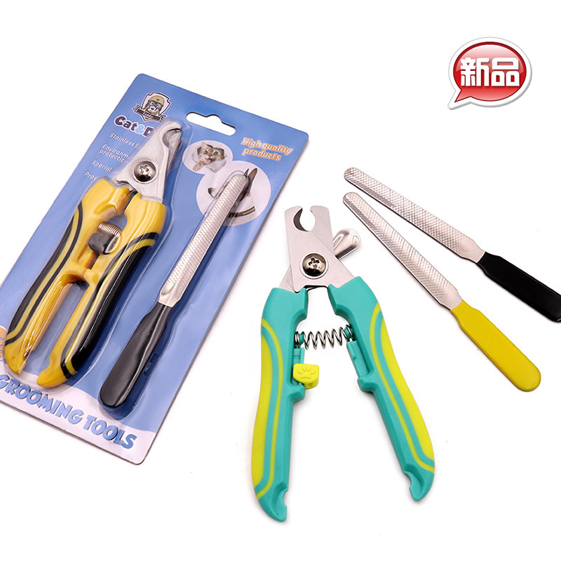 Factory Direct Sale 5042【Large Size】Pet Nail Clippers Pet Nail Scissors with File and Card Packaging