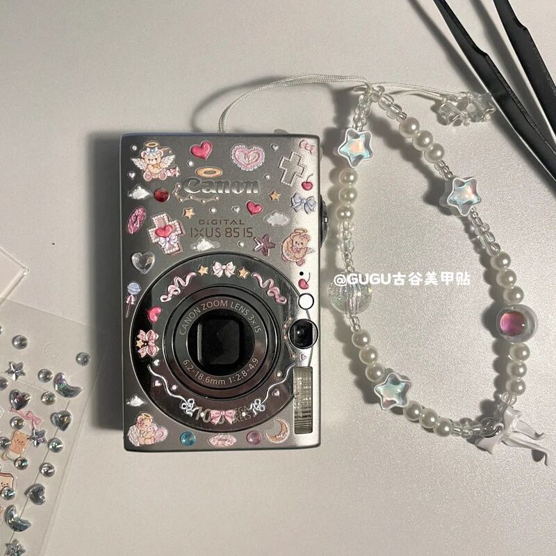 Little Red Book Cute Cloud Angel Ins Nail Art Sticker Embossed Internet Celebrity Hot Style Camera Ccd Mobile Phone DIY