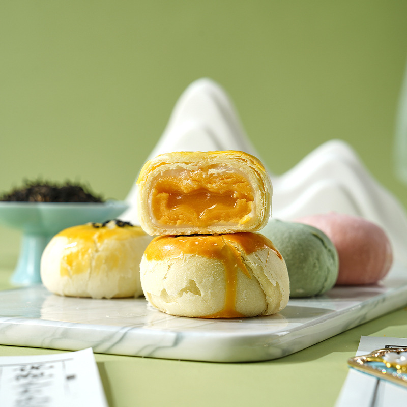 流心酥奶黄流心月饼传统糕点企业团购伴手礼厂家批发中秋糕点送礼|undefined