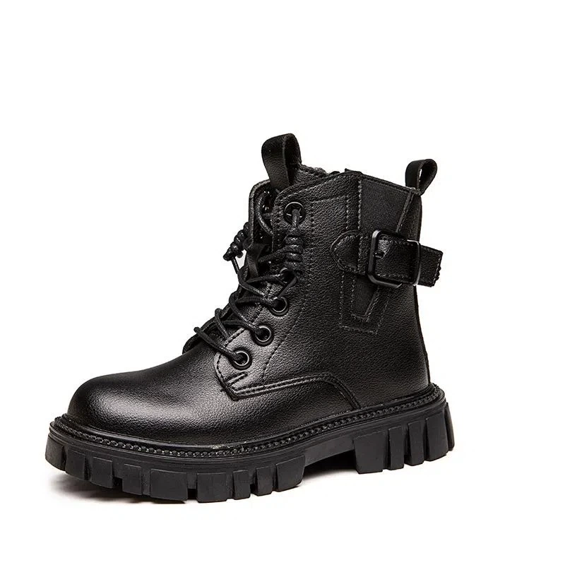 Girls Martin Boots 2025 Autumn and Winter Foreign Trade Children's Short Boots Girl's Boots Black Leather Boots Children's Boots Girl
