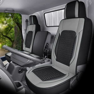 Truck Leather Seat Cushion, Ice Silk Full-Cover Universal Seat Cover for All Seasons, Single Seat Cushion for Summer Truck Use