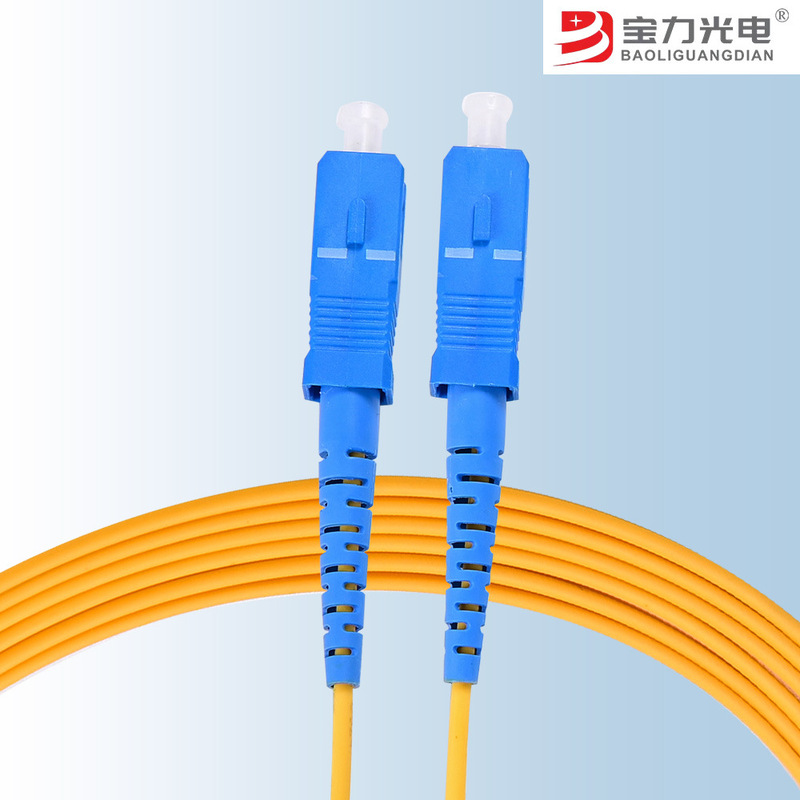 Baoli Optoelectronics Low-Smoke Halogen-Free Telecom-Grade Single-Mode Single-Core Sc-Sc Large Square to Large Square 2.0 Pigtail Fiber Optic Jumper