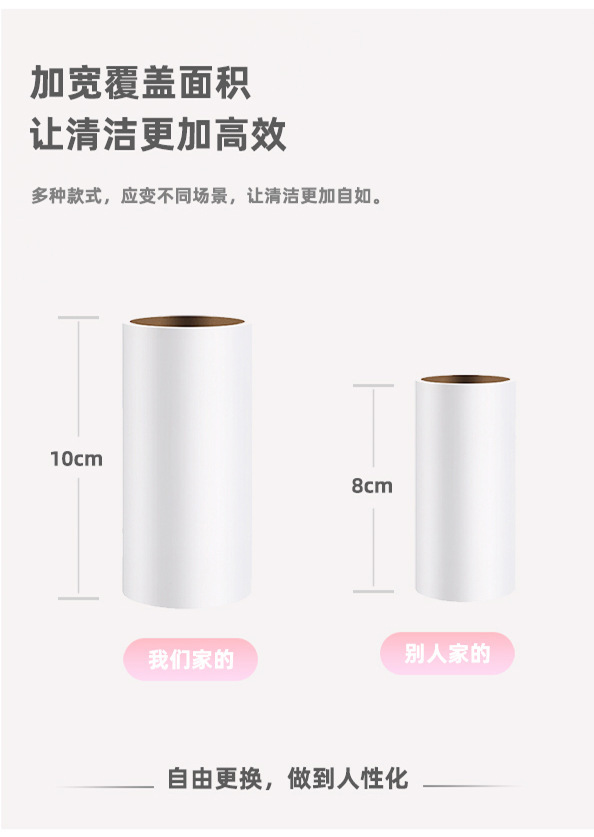 Tear-off Replacement Lint Roller Drum Pet Hair Remover Dust Cleaner Clothing Hair Removal Scraper Dopamine Sticky Hair Picker