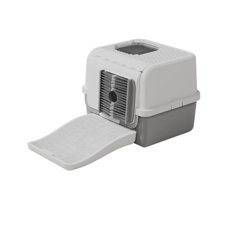 Explosión de eliminación de pelo flotante lavabo de arena para gatos antiodor totalmente cerrado de tamaño super grande de eliminación de pelo para gatos inodoro de arena para gatos antiderrama