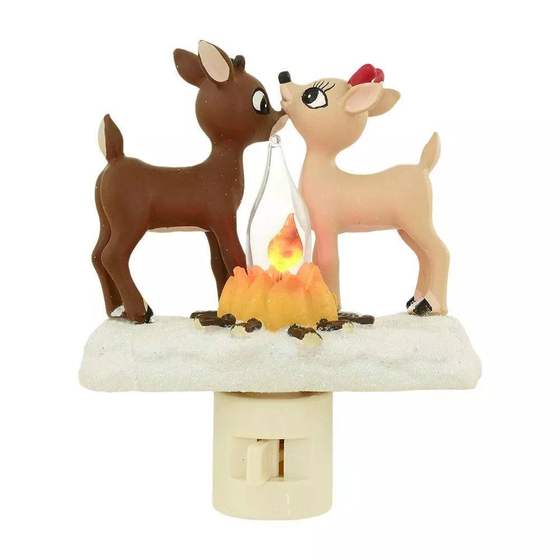 Cross-border Christmas night light decorations design home courtyard beauty plug green hair monster Christmas elk decoration