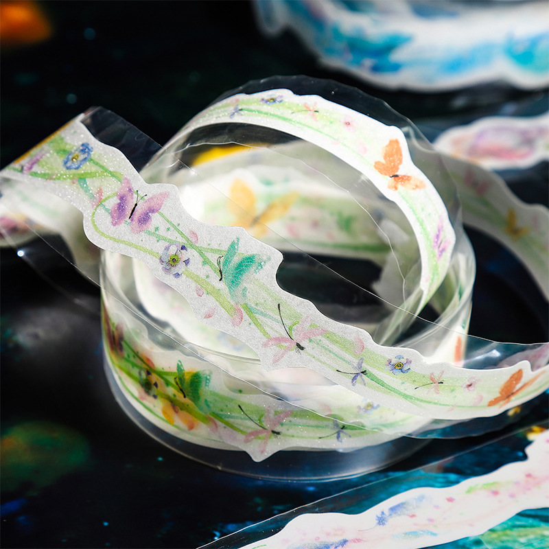 Ketchup Girl Flash Sand Tape Star River Fantasia Galaxy Landscape Cuenta DIY Material Decorativo Cintas Adhesivas