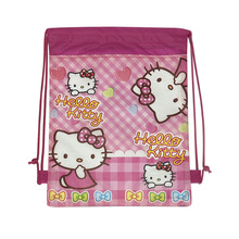 hello kitty无纺布束口袋 KT抽绳束口袋 KT收纳袋游泳包 儿童书包
