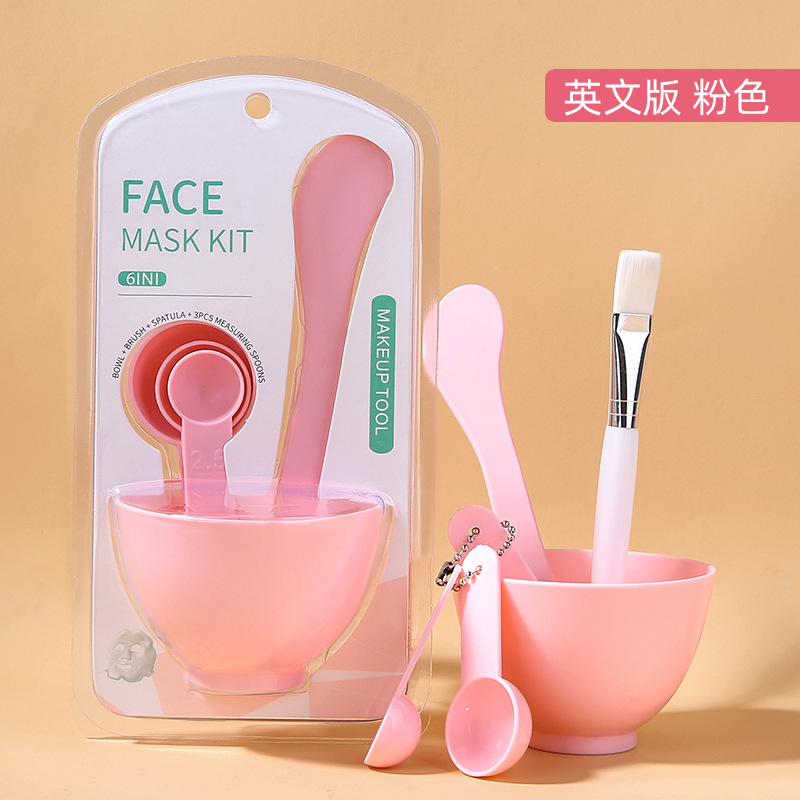 Juego de tazones para mascarillas faciales LMLTOP, colección DIY de seis piezas, tazón para mascarillas, espátula para mascarillas, juego de herramientas para mezclar mascarillas