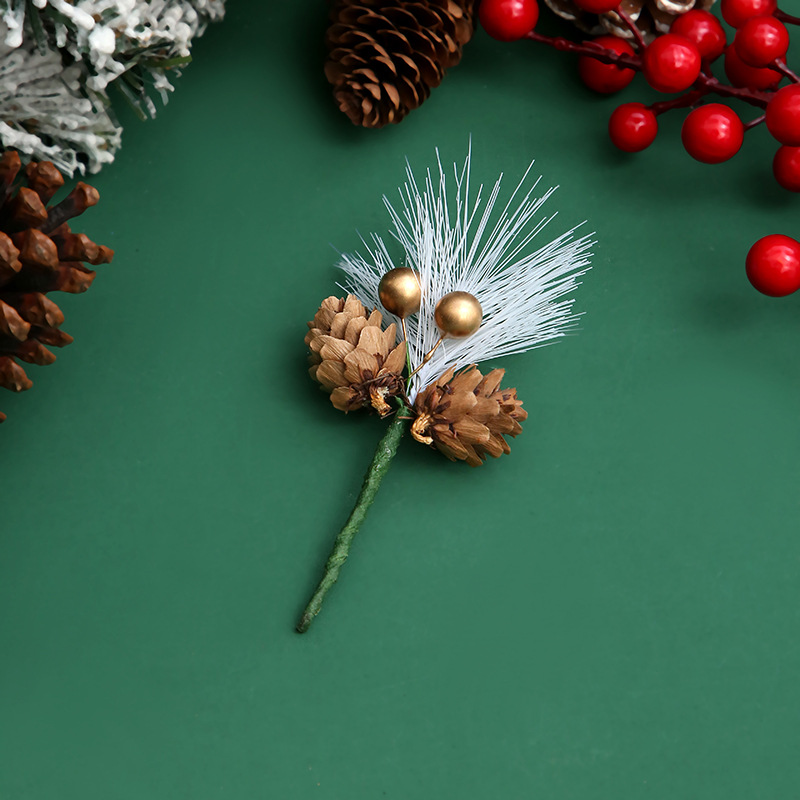 Pino aguja mini árbol de Navidad accesorios PVC color mariposa Navidad decoraciones Navidad pino cono aguja de pino DIY decoración
