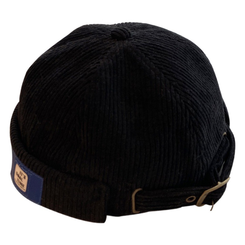 Gorro de pana con letras bordadas para hombre, estilo retro callejero, estilo coreano, moderno, estilo hip-hop, para mujer.