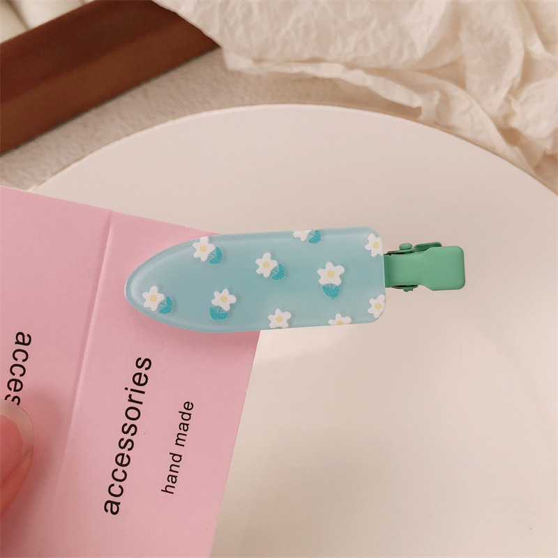 Un par de impresión de arco para niñas pinzas de cabello sin marcas de dibujos animados para mujeres adorables pinzas de cabello para el cabello de bordas rotas