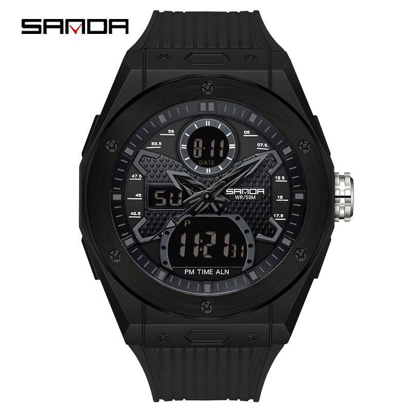 SANDA 3138 multifuncional a prueba de agua electrónica reloj deportivo alarma de sincronización reloj luminoso pulsera transfronteriza de comercio electrónico