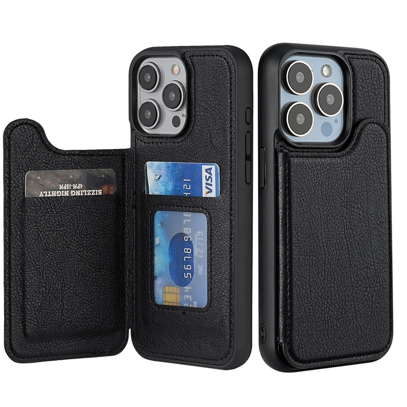 Wow Is Suitable for Apple 16 Wallet Card Protective Case Iphone16 Card Phone Case 16E Mobile Phone Leather Case