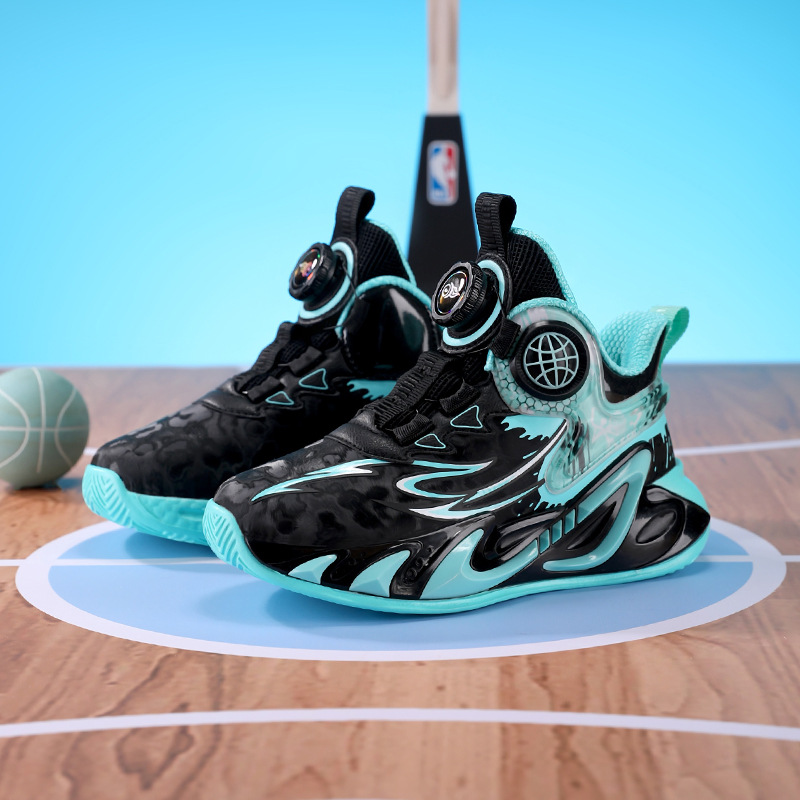 Zapatos para niños, nuevos zapatos de baloncesto de cuero de otoño, entrenamiento profesional de los estudiantes de la escuela primaria, zapatos deportivos de carrera