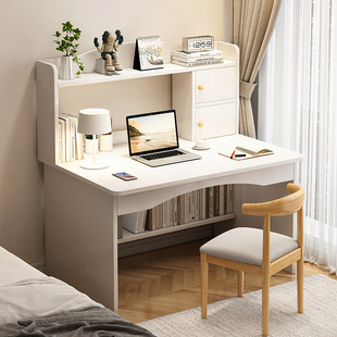 Computer Desk Desktop Home Desk Bookshelf Integrated Desk Student Study Desk and Chair Combination Bedroom Office Writing Desk