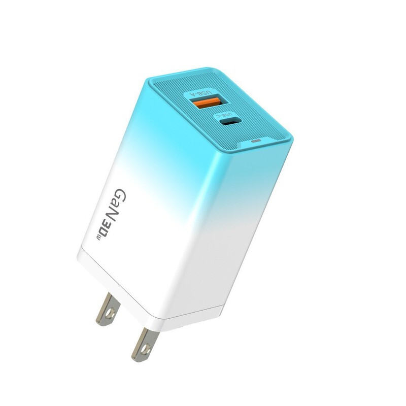 Colorful 30W Fast Charging Charger Suitable for Apple and Android Phones, Dual-Port Usb+C Gradient Charger Adapter
